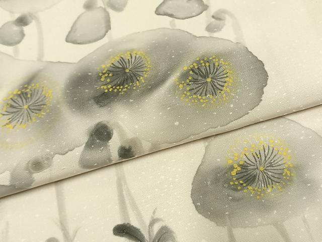 平和屋着物●東京友禅 熊谷好博子 訪問着 手描き 草花文 高島屋扱い 正絹 逸品 AABL3161fy