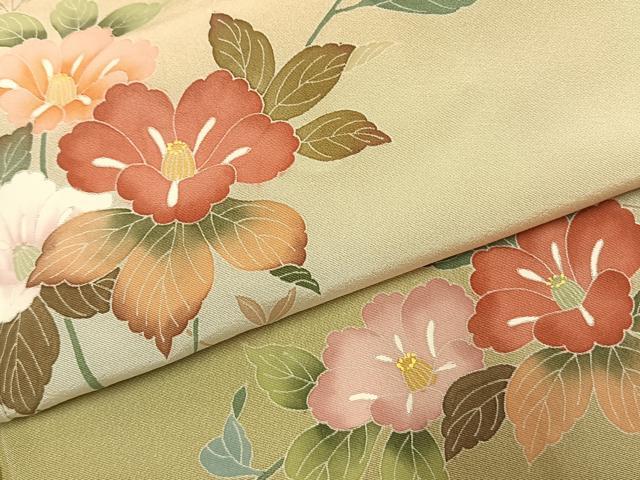 平和屋着物●訪問着 友禅 枝花文 暈し染め 正絹 逸品 AABL3170fy
