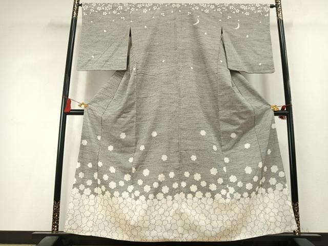 平和屋着物●訪問着 紬地 雪輪重ね文 正絹 逸品 AABL3173fy
