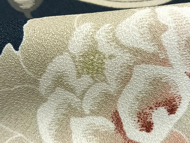 平和屋着物●小紋 草花文 洗える着物 未使用 AABL3174fy