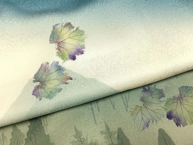 平和屋着物●訪問着 作家物 風景文 暈し染め 正絹 逸品 AABL3178fy