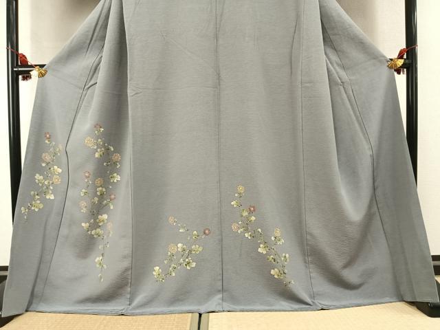 平和屋着物●訪問着 草花文 金彩 正絹 逸品 AABL3213fy
