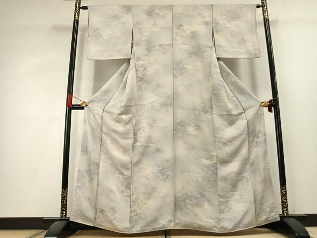 平和屋着物●上質な小紋 樹林地紋 暈し染め 正絹 逸品 AABL3218fy