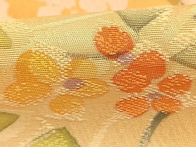 平和屋着物●上質な小紋 地紋起こし 枝花文 暈し染め 正絹 逸品 AABL3225fy
