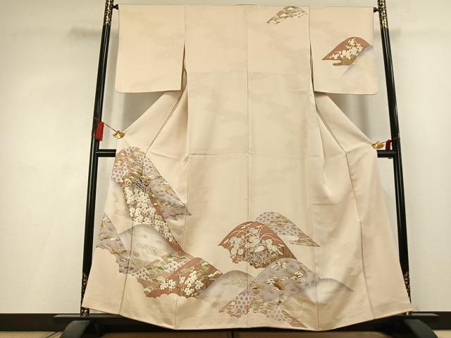 平和屋着物●訪問着 松竹梅 御所車花文 金彩 正絹 逸品 AABL3230fy