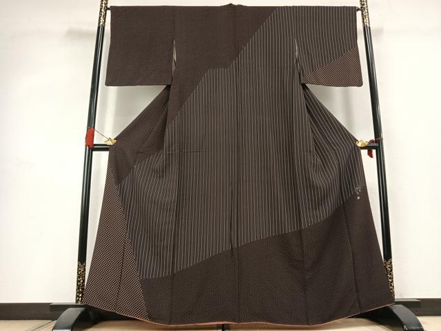 平和屋着物●小紋師 染一彩 訪問着 切嵌吉祥文 伊勢丹扱い 正絹 逸品 AABL3238fy