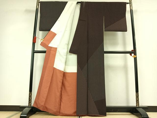平和屋着物●小紋師 染一彩 訪問着 切嵌吉祥文 伊勢丹扱い 正絹 逸品 AABL3238fy