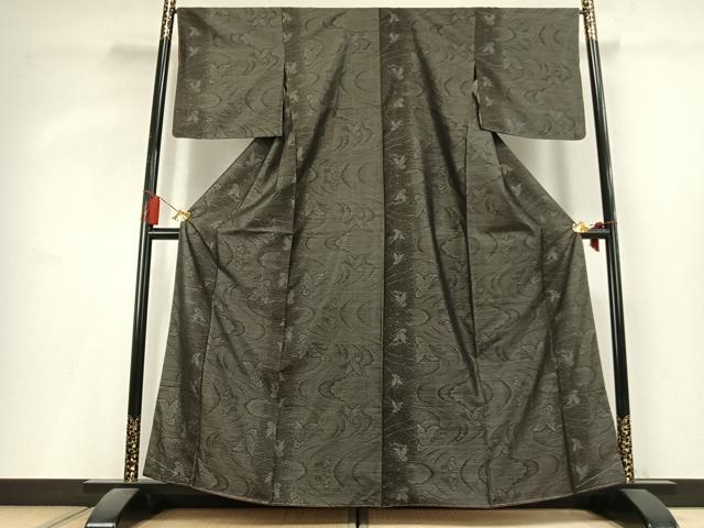 平和屋着物●本場大島紬 舞蝶文 やまと誂製 正絹 逸品 未使用 AABL3239fy