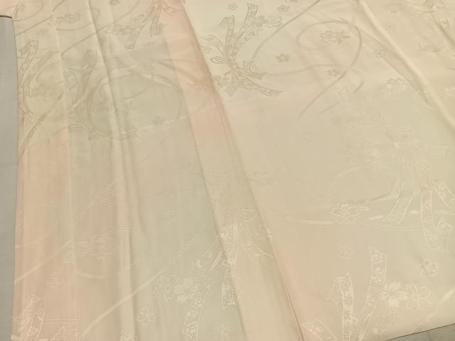 平和屋着物●振袖用長襦袢 袷 束ね熨斗花地紋 暈し染め 正絹 逸品 AABL3242fy