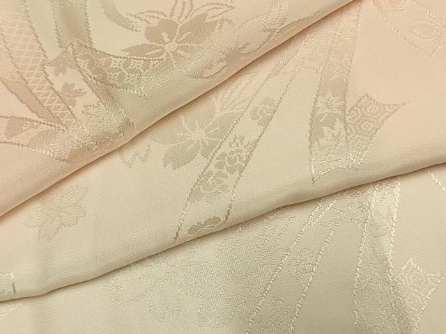 平和屋着物●振袖用長襦袢 袷 束ね熨斗花地紋 暈し染め 正絹 逸品 AABL3242fy