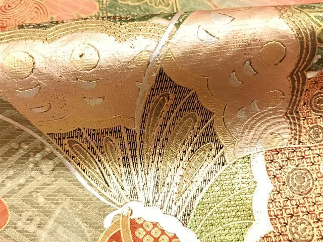 平和屋着物●豪華振袖 花蝶文 暈し染め 金銀彩 正絹 逸品 AABL3243fy