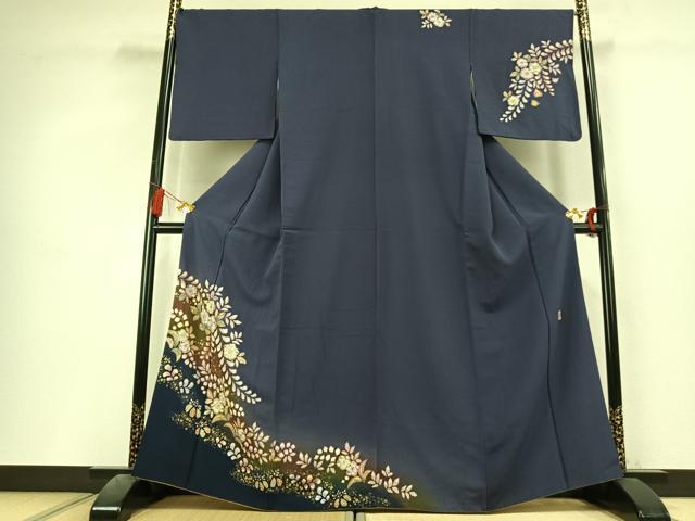 平和屋着物●越後十日町の一流染匠 桐屋・翠山工房 訪問着 辻が花 絞り 暈し染め 金彩 やまと誂製 正絹 逸品 AABL3250fy