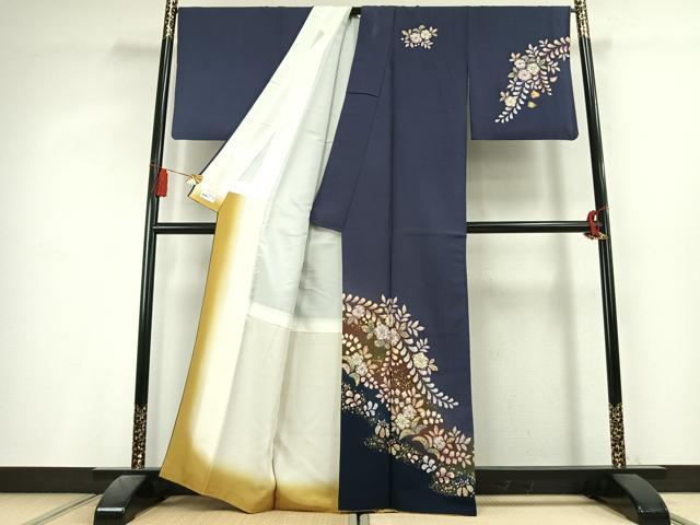 平和屋着物●越後十日町の一流染匠 桐屋・翠山工房 訪問着 辻が花 絞り 暈し染め 金彩 やまと誂製 正絹 逸品 AABL3250fy