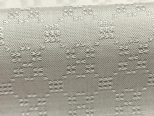 平和屋着物●上質な紬 花織 菱文 紫水晶色 正絹 逸品 AABL3251fy