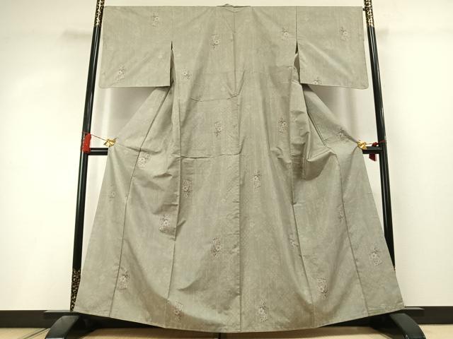 平和屋着物●本場大島紬 総絣 草花文 正絹 逸品 未使用 AABL3264fy