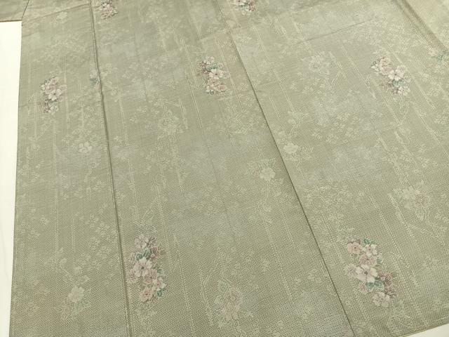 平和屋着物●本場大島紬 総絣 草花文 正絹 逸品 未使用 AABL3264fy