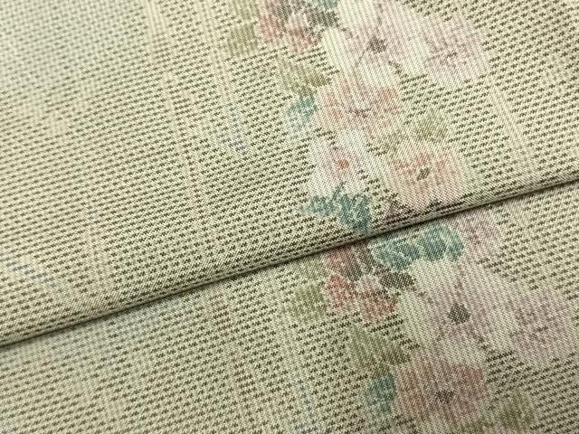 平和屋着物●本場大島紬 総絣 草花文 正絹 逸品 未使用 AABL3264fy