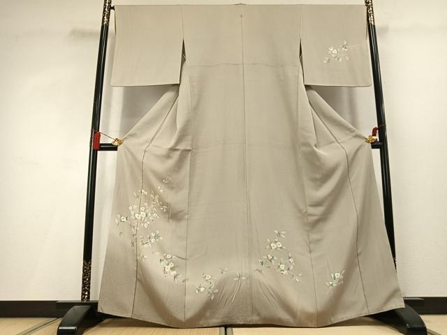 平和屋着物●訪問着 友禅 枝花文 暈し染め 正絹 逸品 AABL3269fy