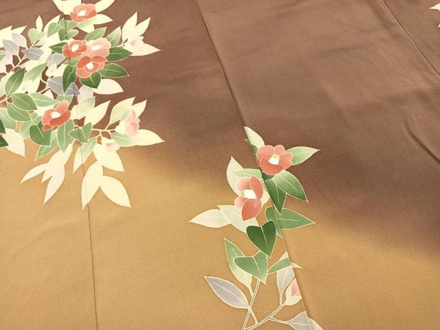 平和屋着物●訪問着 枝花文 暈し染め 正絹 逸品 AABL3270fy