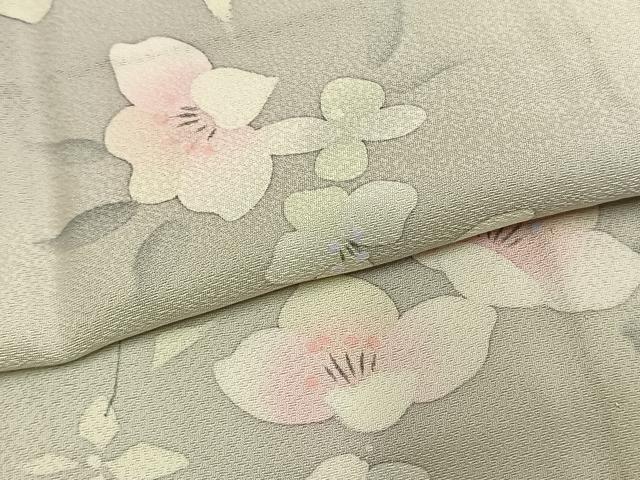 平和屋着物●長襦袢 無双仕立て 草花文 暈し染め 正絹 逸品 AABL3282fy