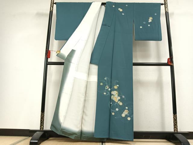 平和屋着物●訪問着 吉祥花文 金彩 正絹 逸品 AABL3291fy