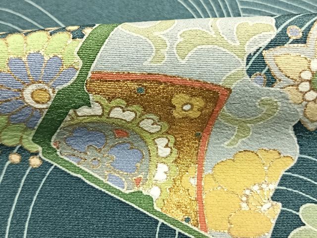 平和屋着物●訪問着 吉祥花文 金彩 正絹 逸品 AABL3291fy