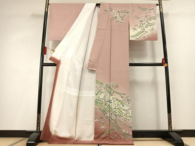 平和屋着物●訪問着 絞り 辻が花 暈し染め 金銀彩 さが美扱い 正絹 逸品 未使用 AABL3302fy