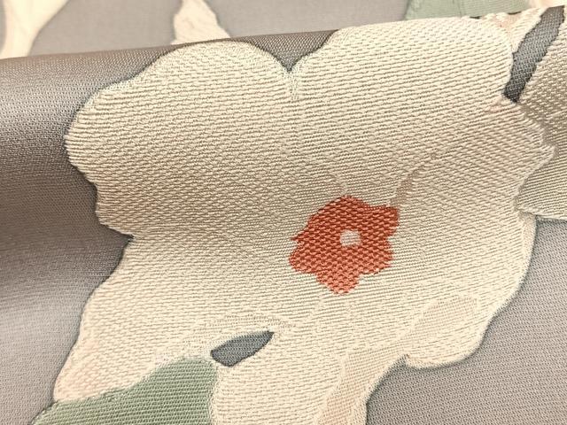 平和屋着物●上質な小紋 地紋起こし 草花文 正絹 逸品 AABL3312fy