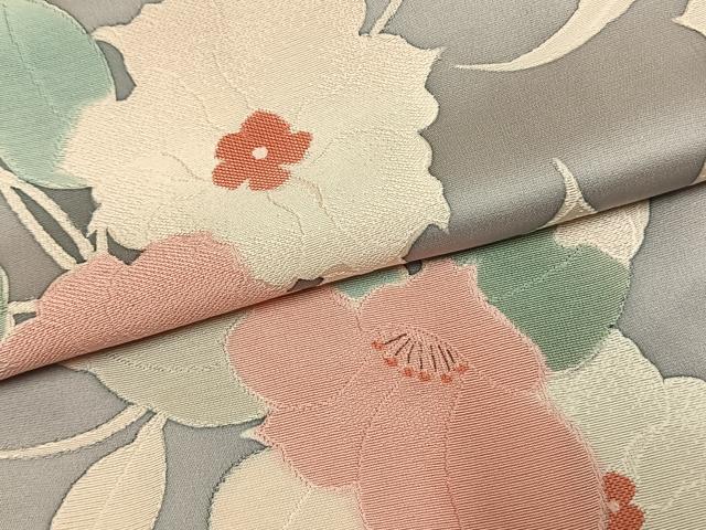 平和屋着物●上質な小紋 地紋起こし 草花文 正絹 逸品 AABL3312fy