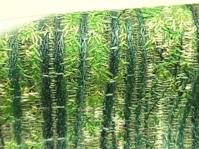 平和屋着物●訪問着 中国国宝刺繍 乱針刺繍 総刺繍 地紙重ね竹文 正絹 逸品 AABL3317fy