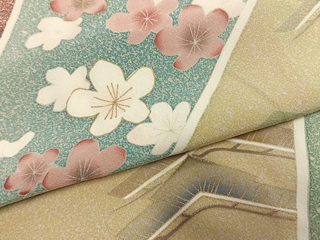 平和屋着物●訪問着 松竹梅 金彩 正絹 逸品 AABL3337fy
