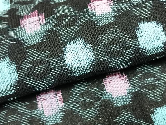 平和屋着物●久留米絣 単衣 幾何学文様 綿 逸品 AABL3340fy