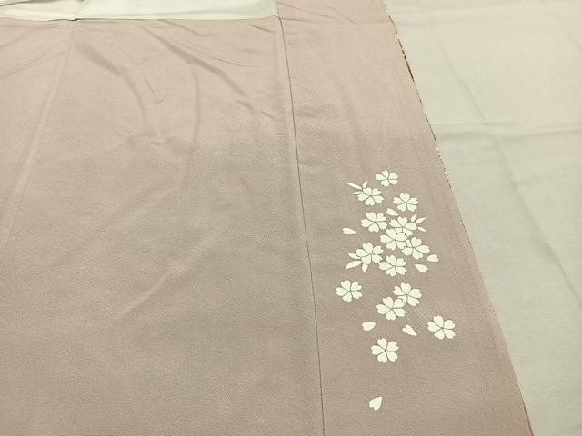 平和屋着物●豪華色留袖 刺繍 草花文 暈し染め 金糸 金銀彩 正絹 逸品 AABL3342fy