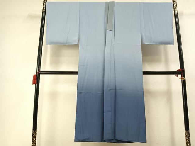 平和屋着物●男性 長襦袢 袷 手描き 風景文 暈し染め 正絹 逸品 AABL3344fy