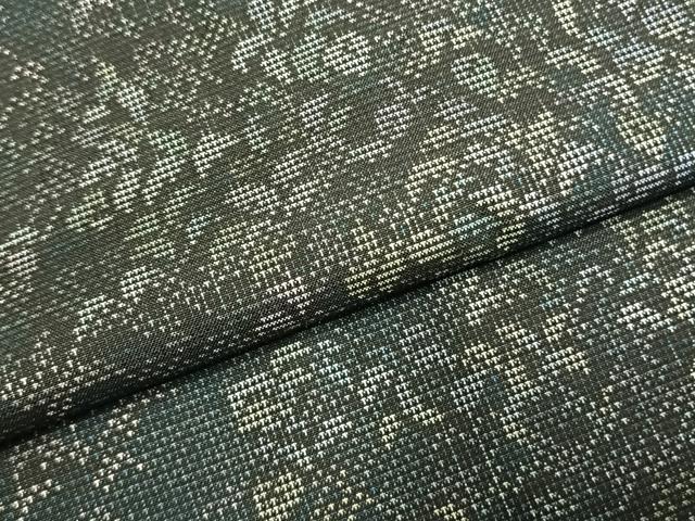 平和屋着物●本場大島紬 9マルキ 草葉文 正絹 逸品 AABL3346fy