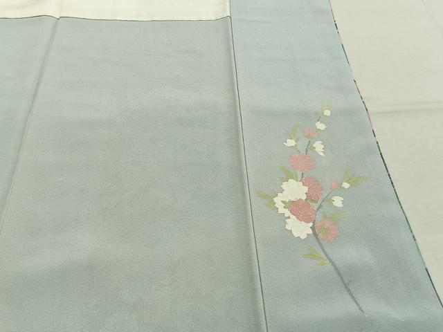 平和屋着物●日本画家 白鳥映雪 訪問着 花鳥文 暈し染め 正絹 逸品 AABL3362fy