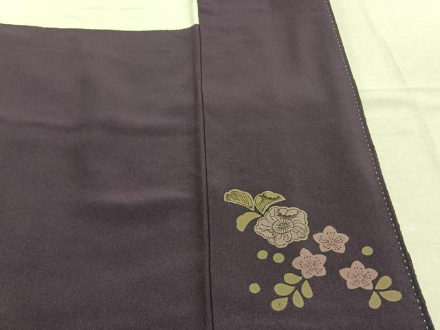 平和屋着物●訪問着 辻が花 絞り 褐色 暈し染め 金彩 正絹 逸品 未使用 AABL3364fy