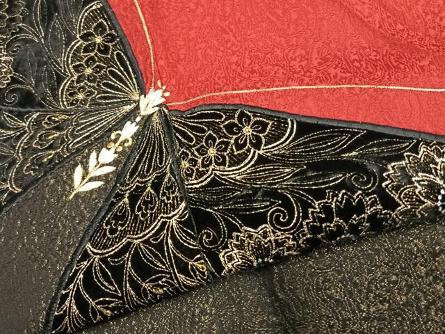平和屋着物●豪華振袖 刺繍 舞蝶文 暈し染め 金銀糸 やまと誂製 正絹 逸品 AABL3366fy