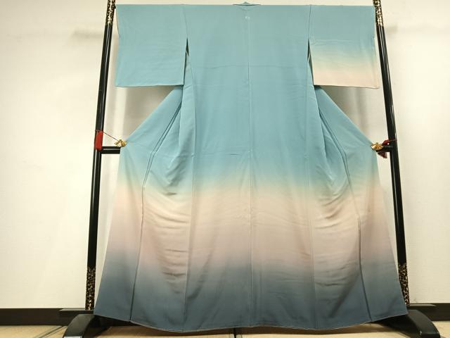 平和屋着物●訪問着 作家物 霞文 暈し染め 正絹 逸品 未使用 AABL3367fy