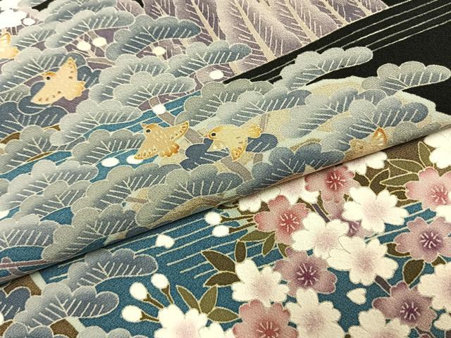 平和屋着物●本加賀友禅作家 庄田和晃 黒留袖 花鳥文 正絹 逸品 未使用 AABL3368fy