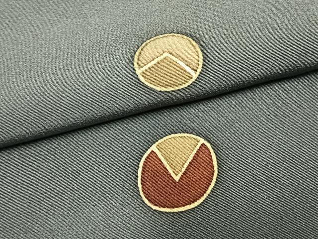 平和屋着物●訪問着 丸文 金糸 金彩 正絹 逸品 AABL3376fy