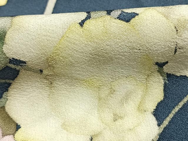 平和屋着物●手描友禅女流作家 一色生子 訪問着 草花文 正絹 逸品 AABL3383fy