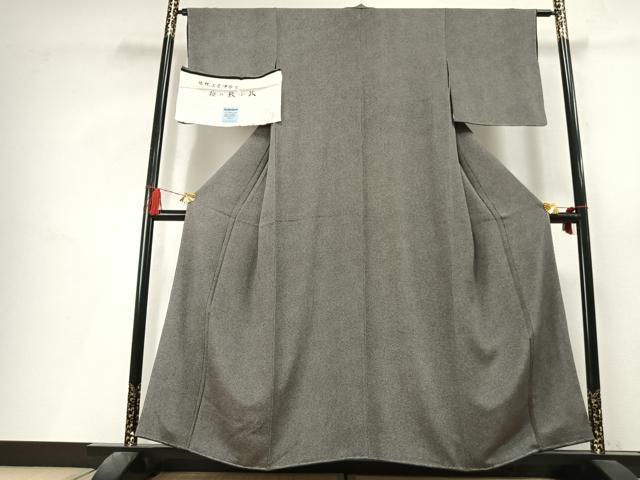 平和屋着物●江戸小紋 伊勢型 鮫小紋柄 浜ちりめん 反端付き 正絹 逸品 未使用 AABL3387fy