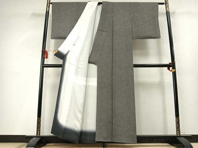 平和屋着物●江戸小紋 伊勢型 鮫小紋柄 浜ちりめん 反端付き 正絹 逸品 未使用 AABL3387fy