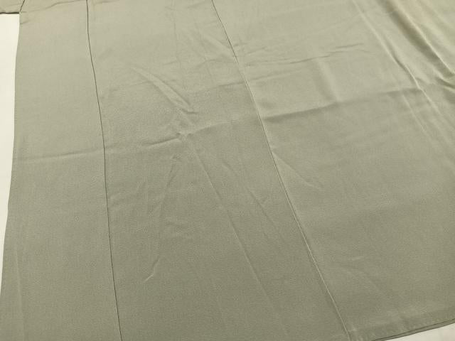 平和屋着物●上質な色無地 柳鼠色 正絹 逸品 未使用 AABL3392fy