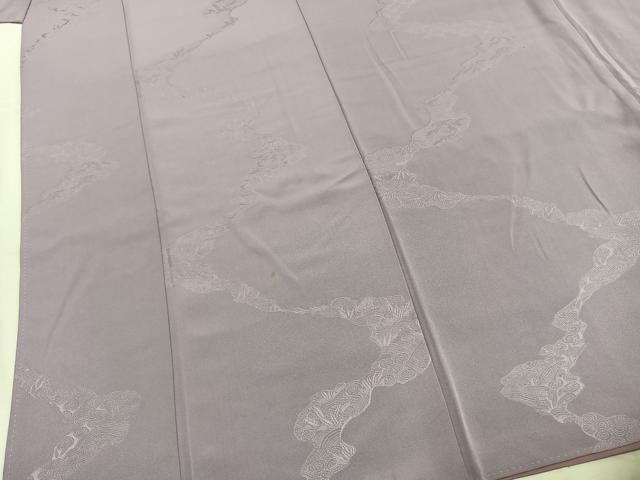平和屋着物●上質な色無地 道長流水地紋 白藤色 正絹 逸品 AABL3393fy