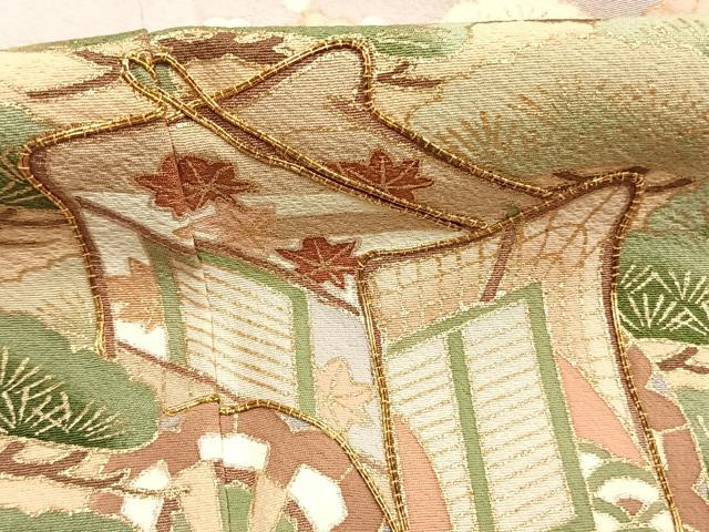 平和屋着物●豪華色留袖 作家物 駒刺繍 御所車花鳥文 暈し染め 金彩 正絹 逸品 AABL3394fy