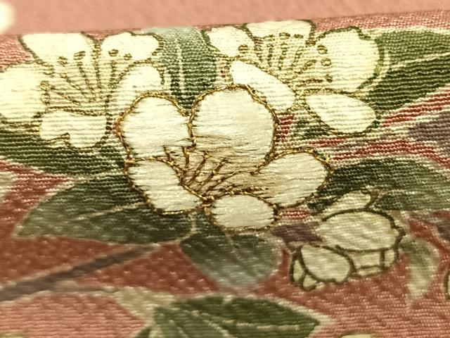 平和屋着物●訪問着 刺繍 枝桜 金糸 金彩 正絹 逸品 AABL3396fy