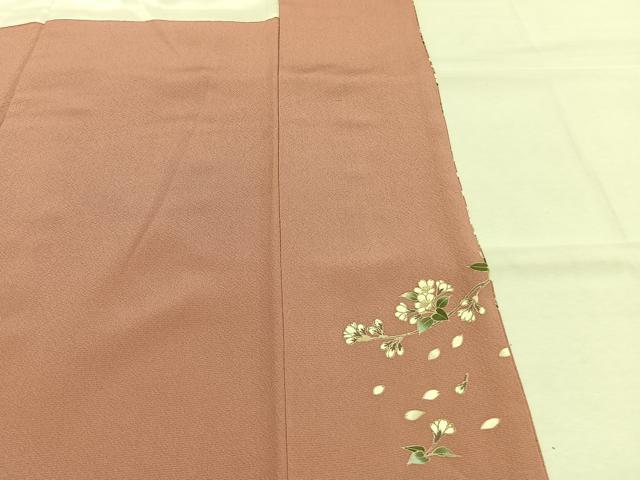 平和屋着物●訪問着 刺繍 枝桜 金糸 金彩 正絹 逸品 AABL3396fy