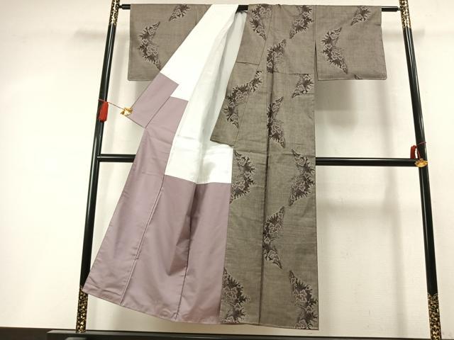 平和屋着物●本場大島紬 9マルキ 枝梅文 正絹 逸品 未使用 AABL3402fy